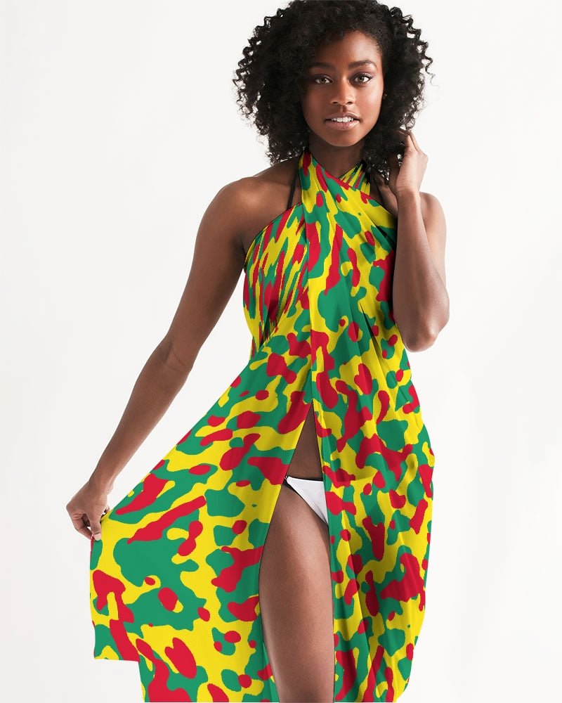 Grenada Flag Camo Print Swim Cover Up - Conscious Apparel Store