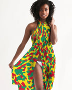 Grenada Flag Camo Print Swim Cover Up - Conscious Apparel Store