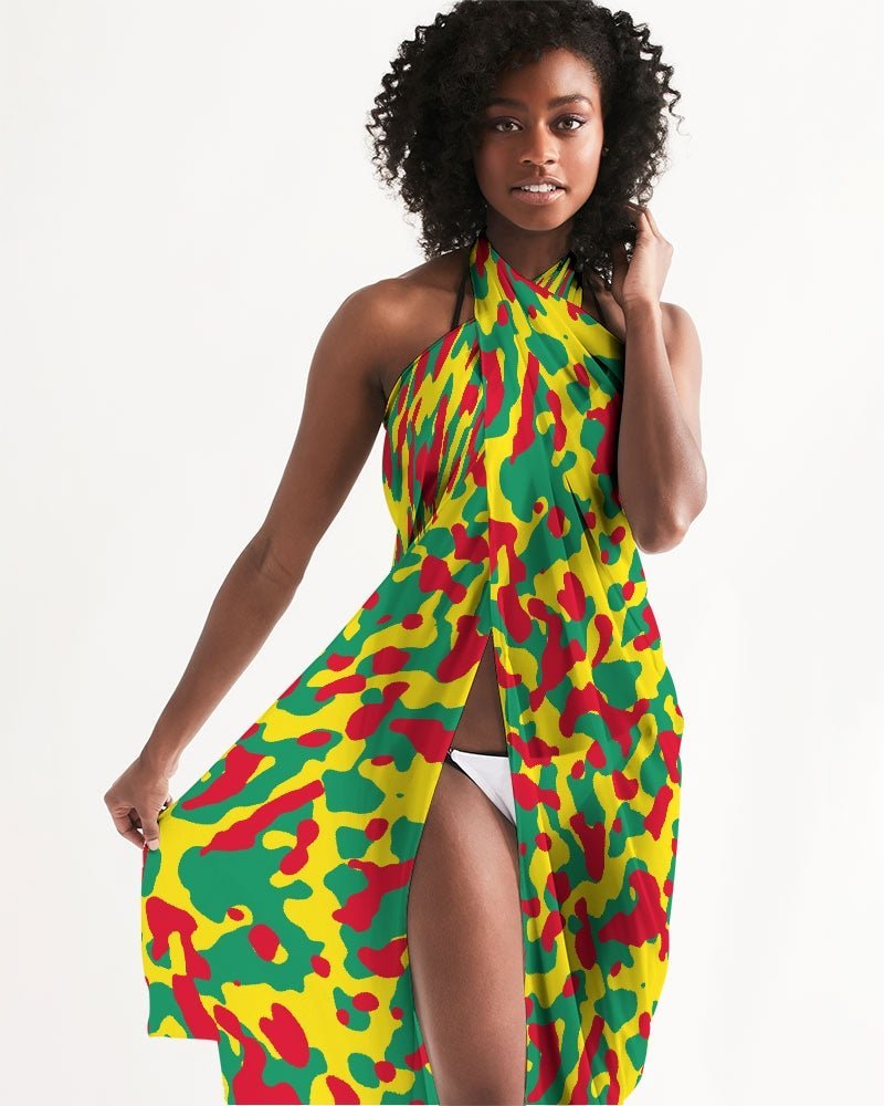 Grenada Flag Camo Print Swim Cover Up - Conscious Apparel Store