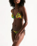 Grenada Flag Camo Triangle String Bikini - Conscious Apparel Store