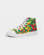 Grenada Flag Camo Women's Hightop Canvas Shoe - Conscious Apparel Store