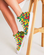 Grenada Flag Camo Women's Hightop Canvas Shoe - Conscious Apparel Store
