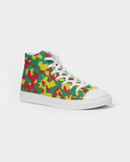 Grenada Flag Camo Women's Hightop Canvas Shoe - Conscious Apparel Store