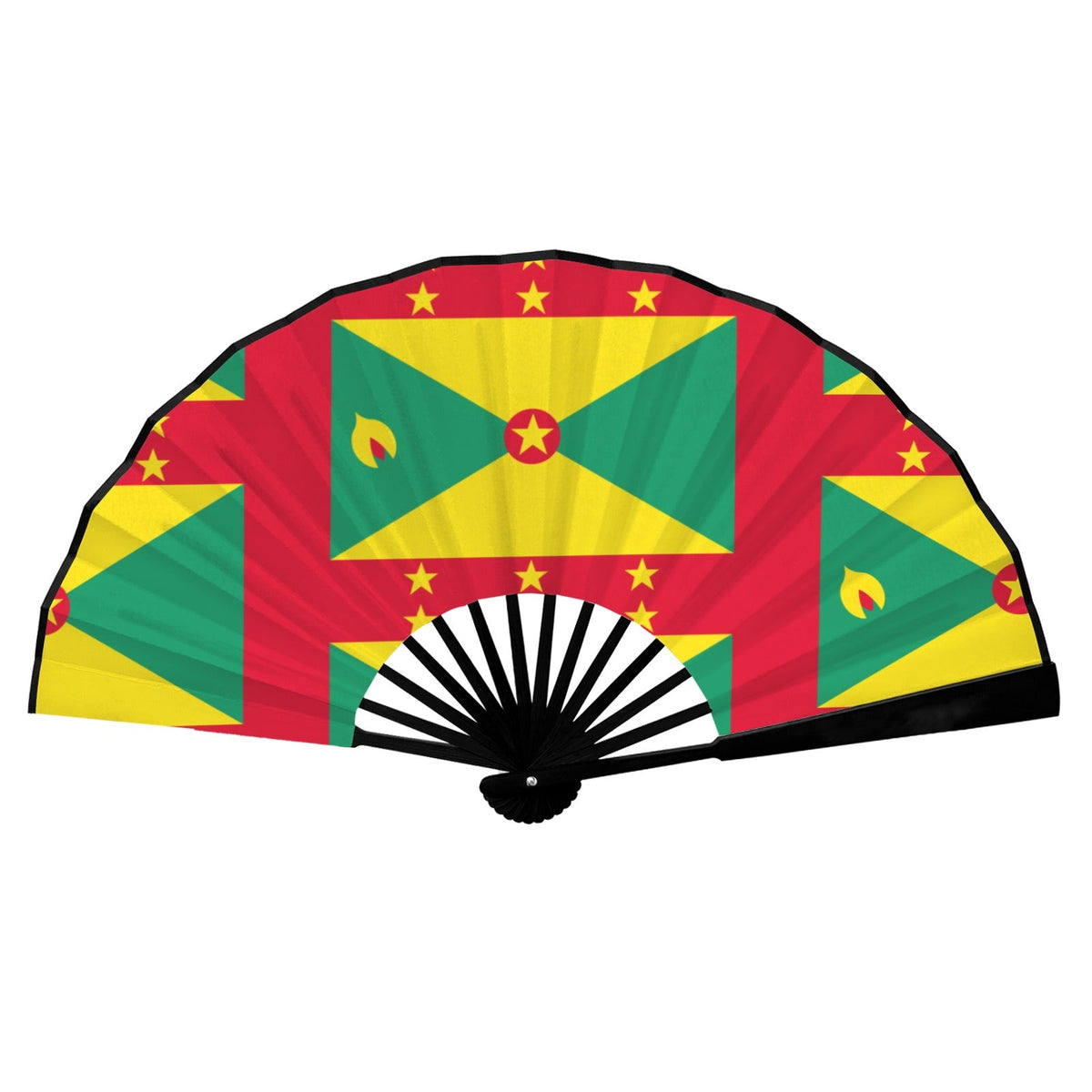 Grenada Flag Double-Sided Custom Folding Fan - Conscious Apparel Store