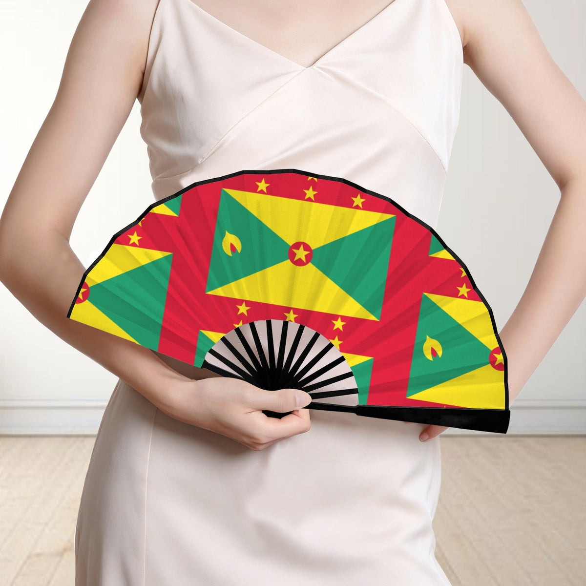 Grenada Flag Double-Sided Custom Folding Fan - Conscious Apparel Store