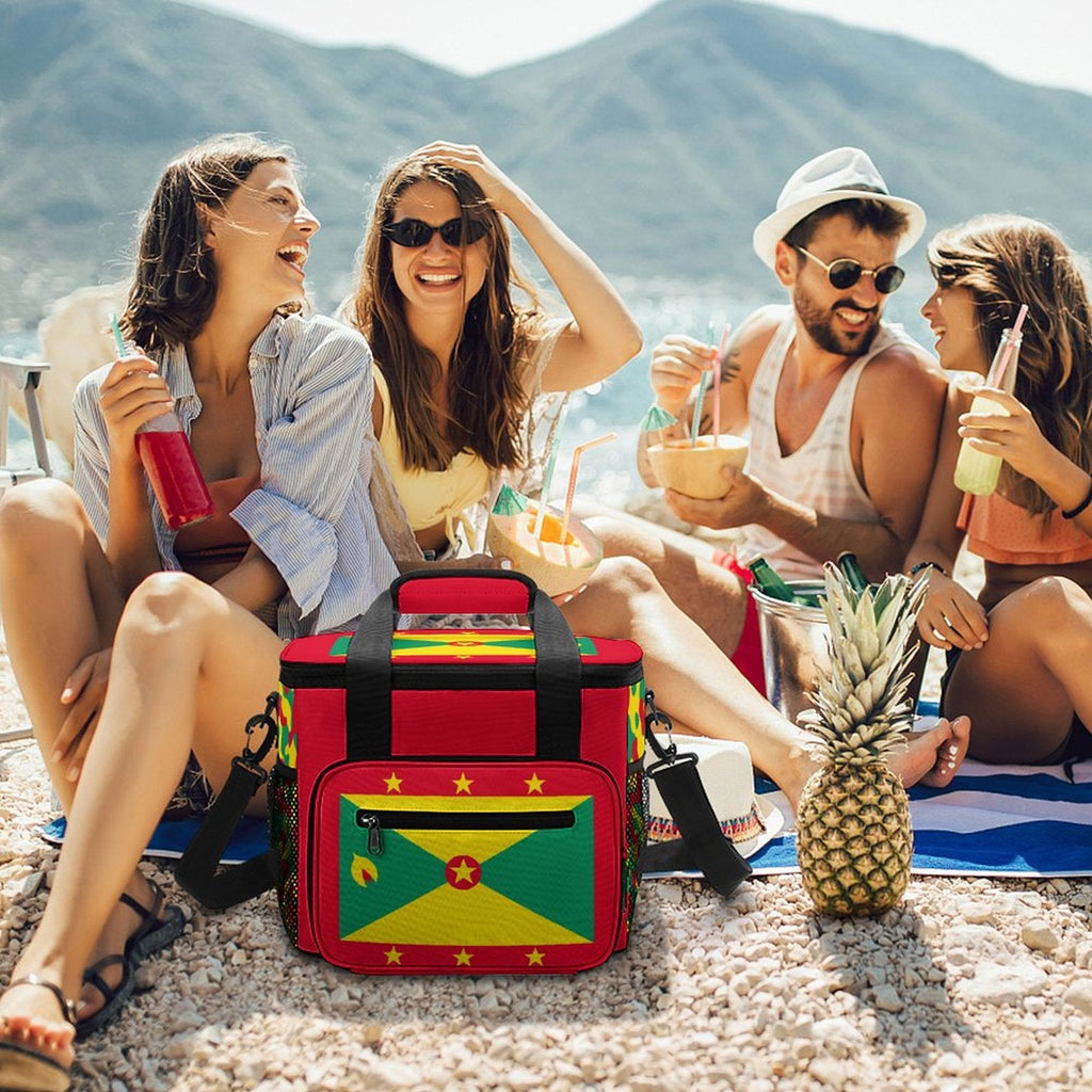 Grenada Flag Insulated Cooler Bag - Conscious Apparel Store