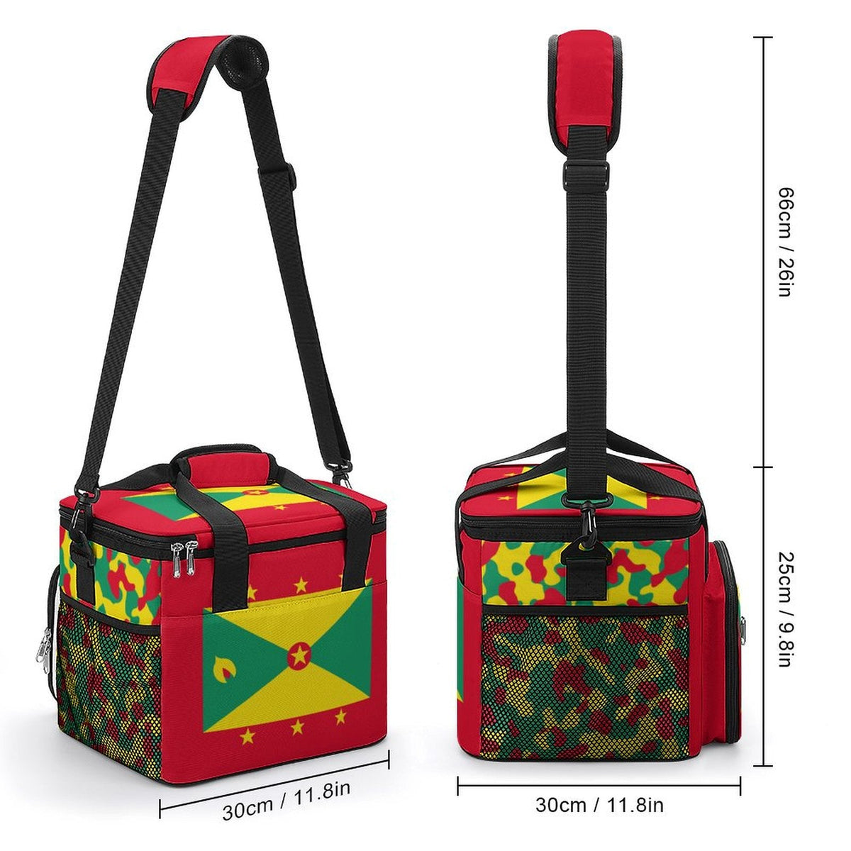 Grenada Flag Insulated Cooler Bag - Conscious Apparel Store