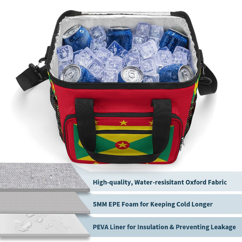 Grenada Flag Insulated Cooler Bag - Conscious Apparel Store