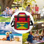 Grenada Flag Insulated Cooler Bag - Conscious Apparel Store