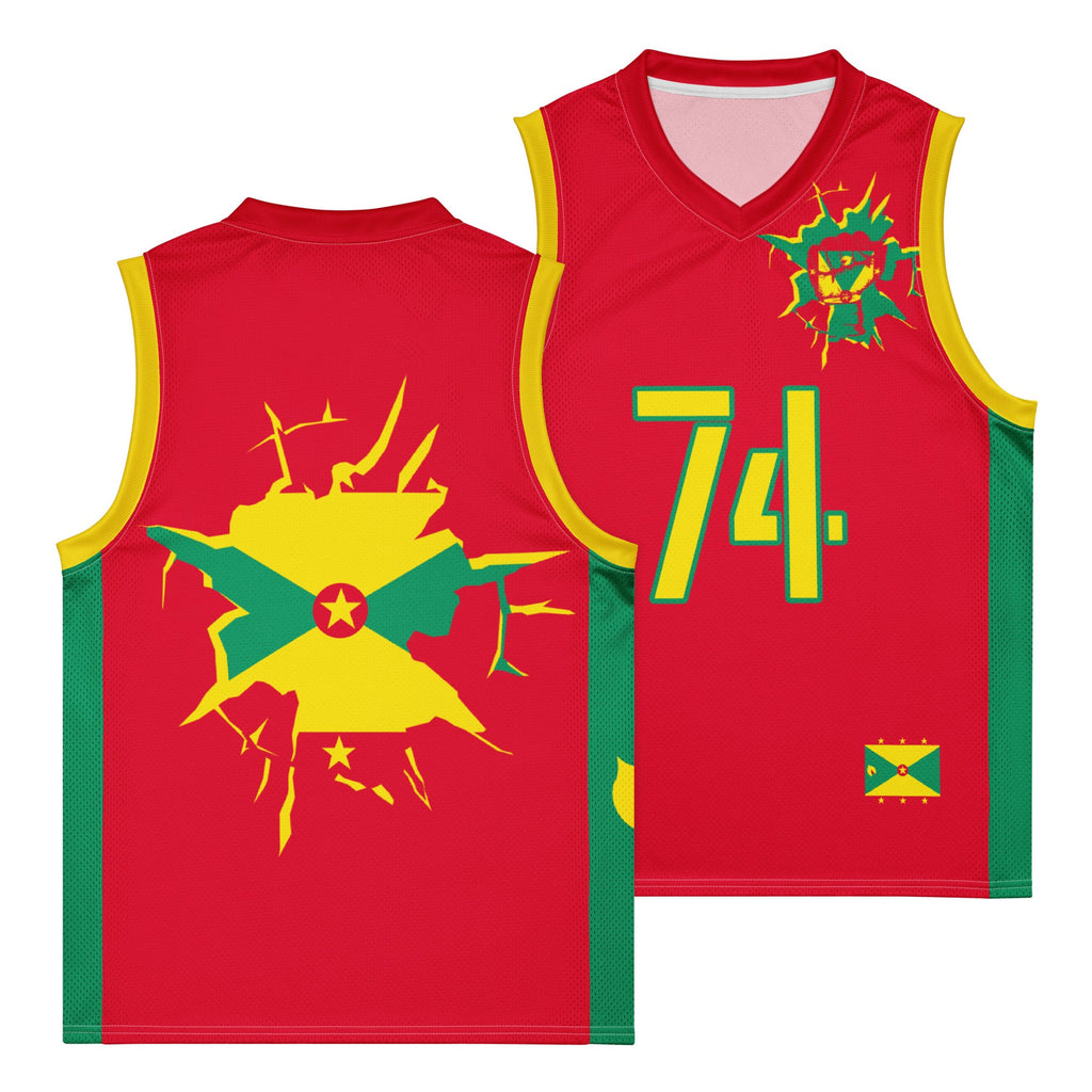 Grenada Flag Premium Sport Jersey Tank Top - Conscious Apparel Store