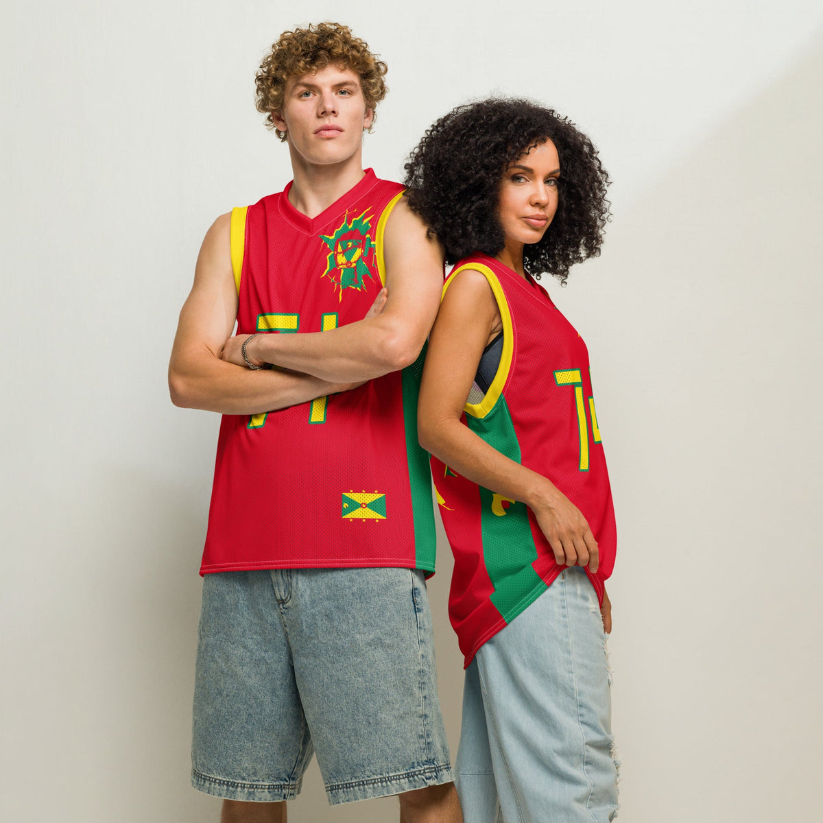 Grenada Flag Premium Sport Jersey Tank Top - Conscious Apparel Store