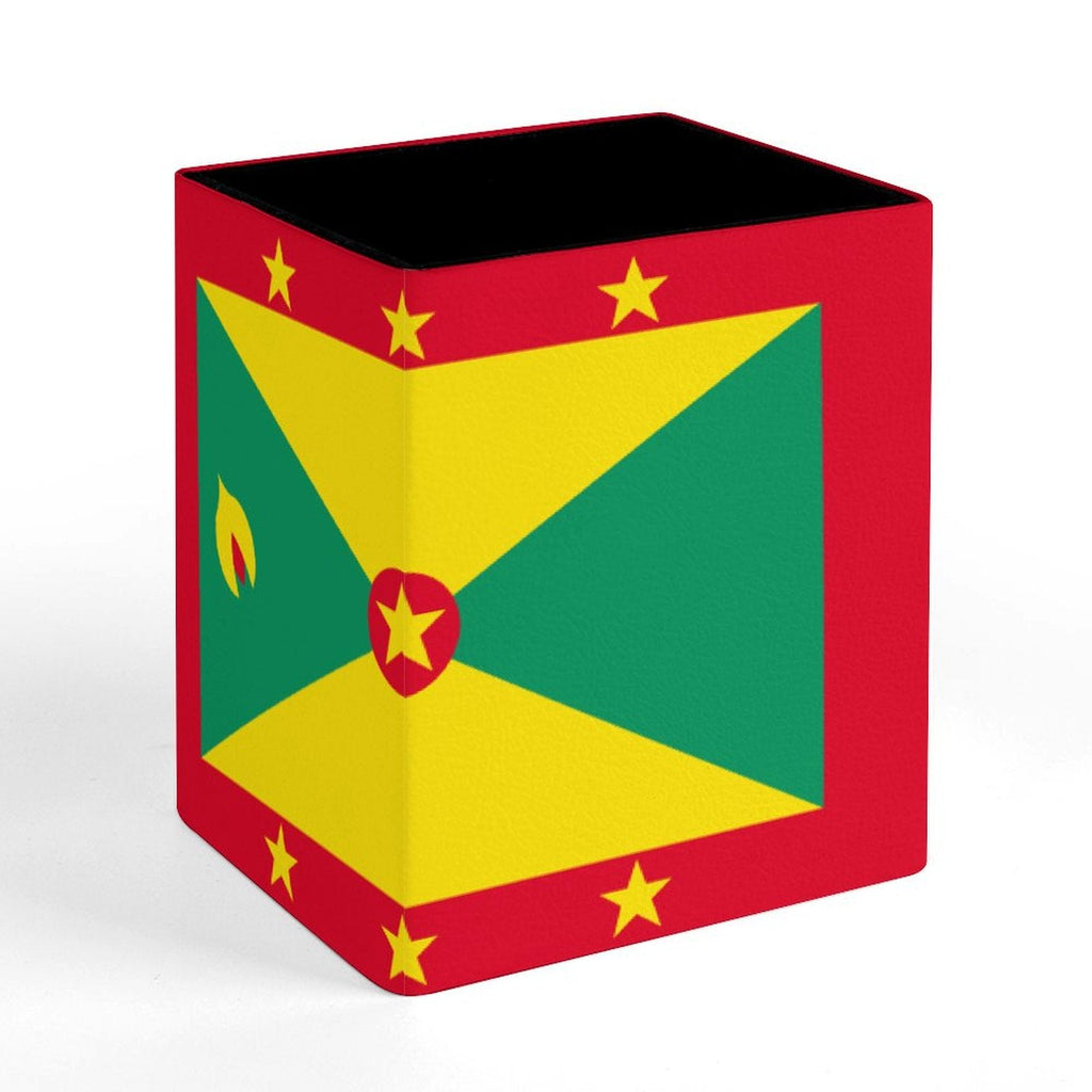 Grenada Flag Square Pen Holder - Conscious Apparel Store