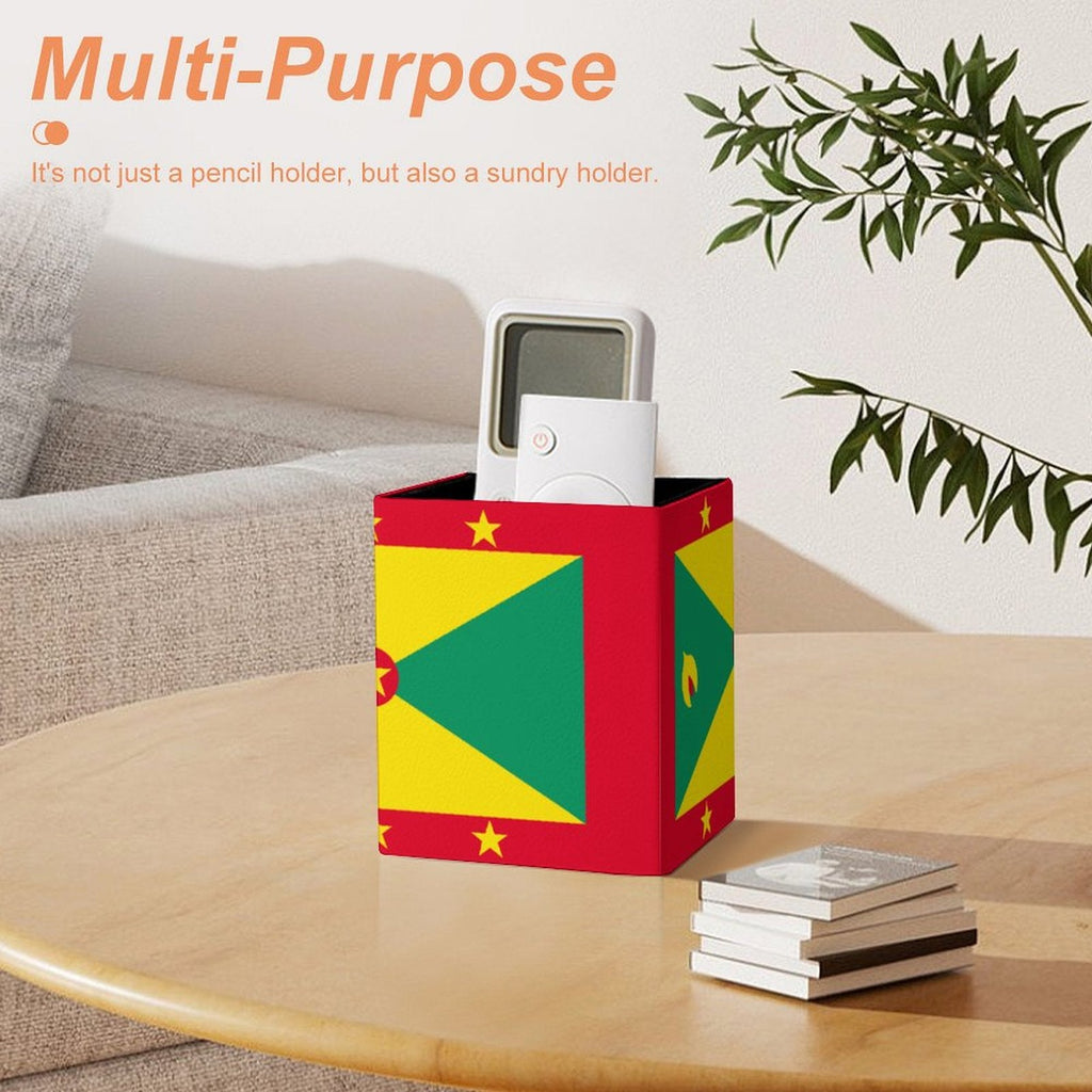 Grenada Flag Square Pen Holder - Conscious Apparel Store