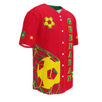 Grenada Football Themed Button-Down Sport Jersey - Conscious Apparel Store