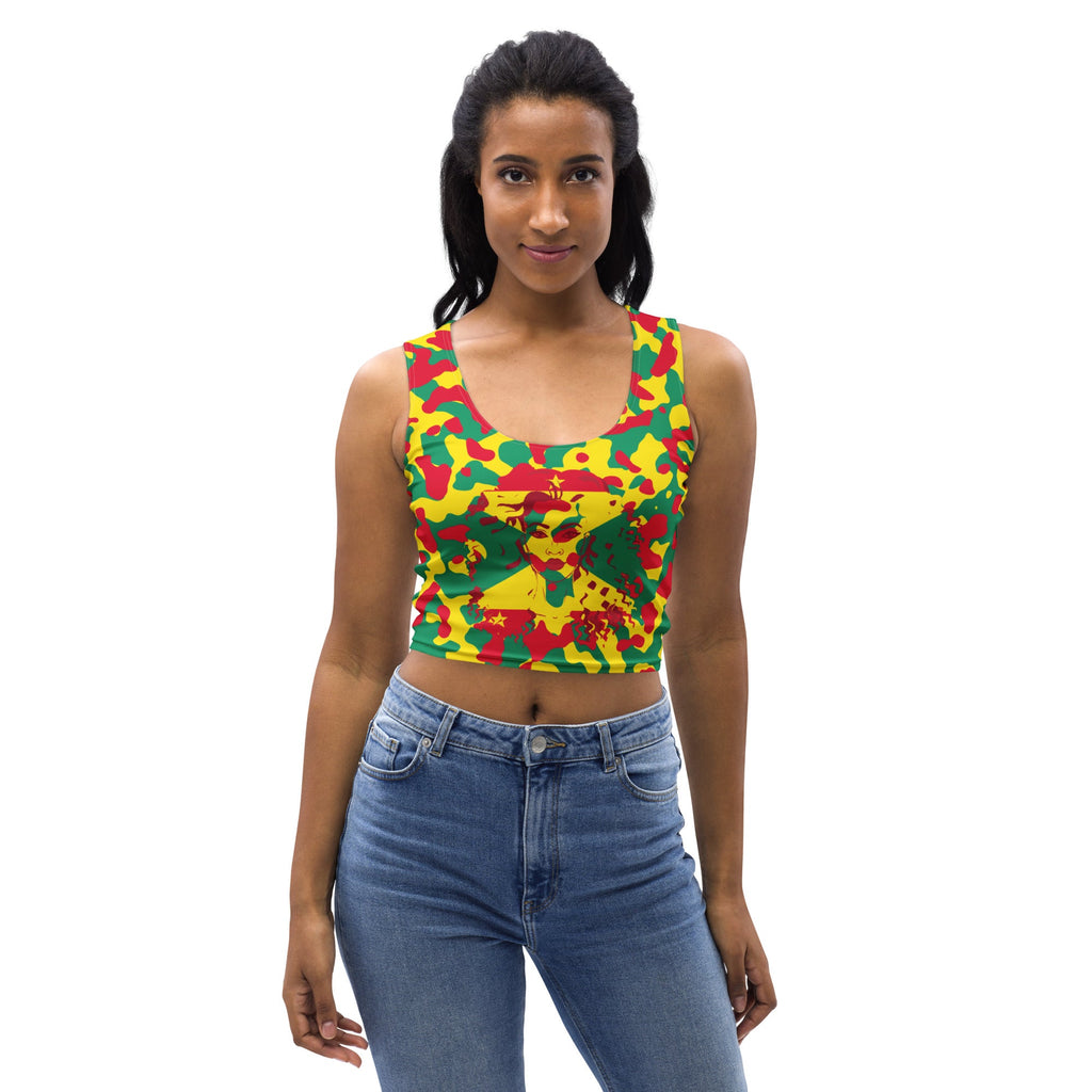 Grenada Girl Camo Crop Top - Conscious Apparel Store