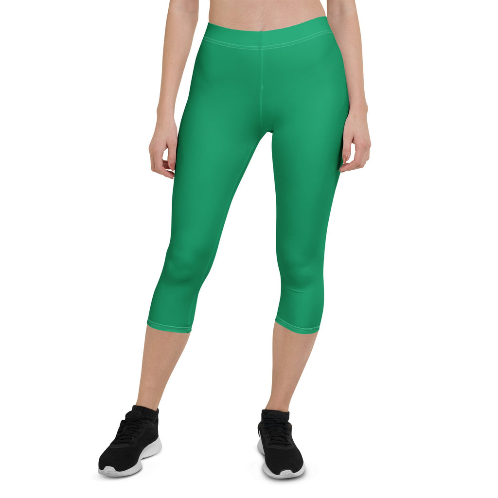 Grenada Green Capri Leggings - Conscious Apparel Store