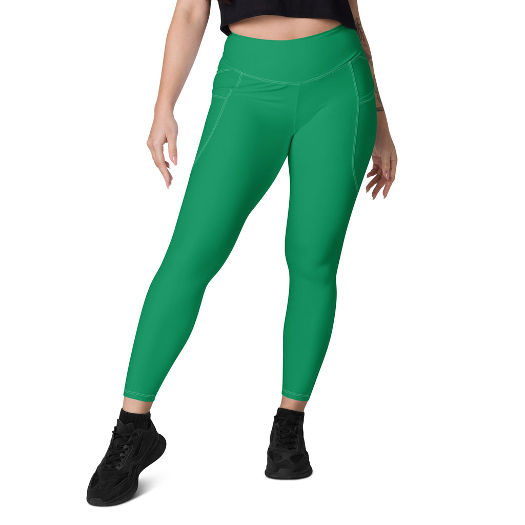 Grenada Green Leggings with pockets - Conscious Apparel Store