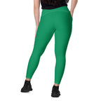 Grenada Green Leggings with pockets - Conscious Apparel Store