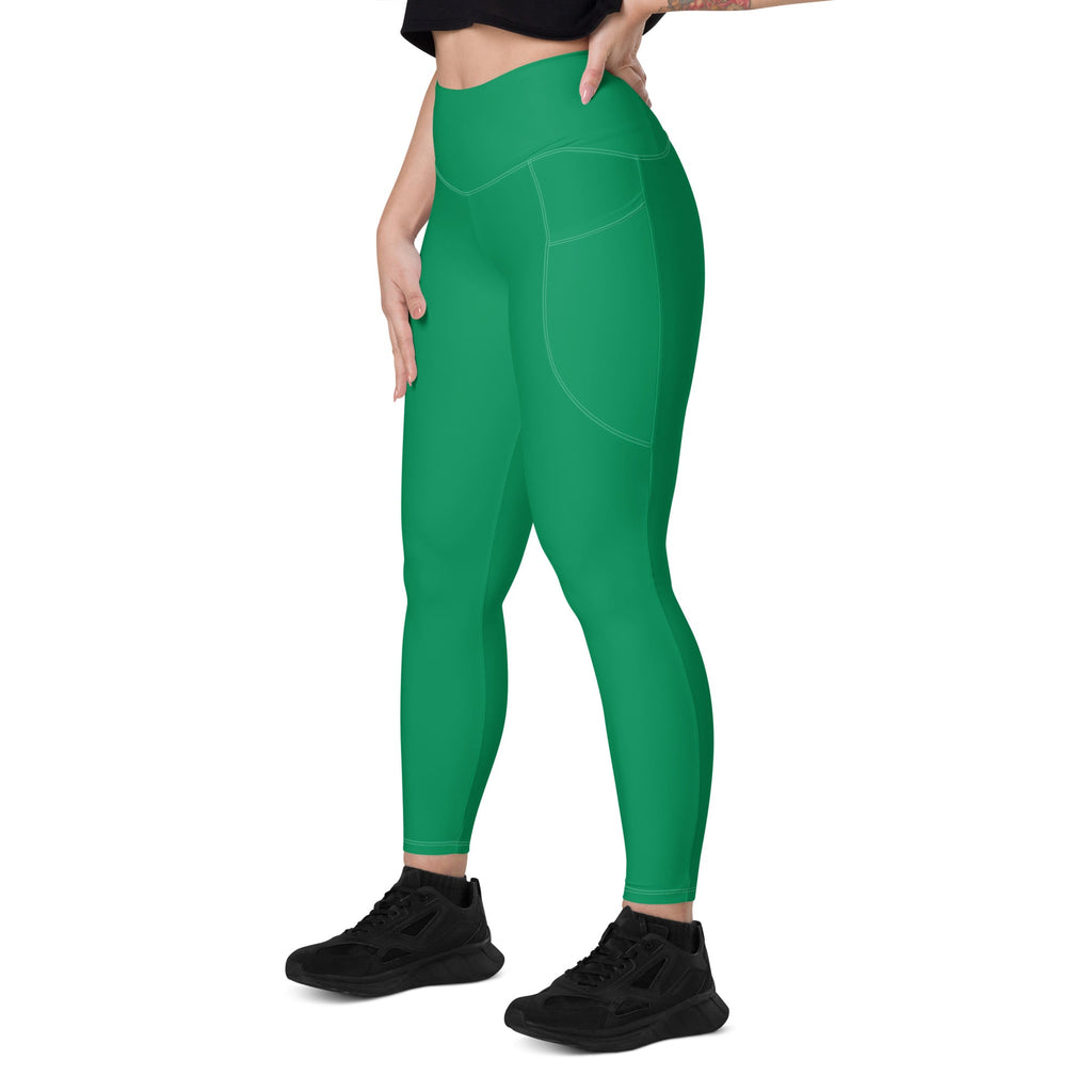Grenada Green Leggings with pockets - Conscious Apparel Store
