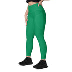 Grenada Green Leggings with pockets - Conscious Apparel Store