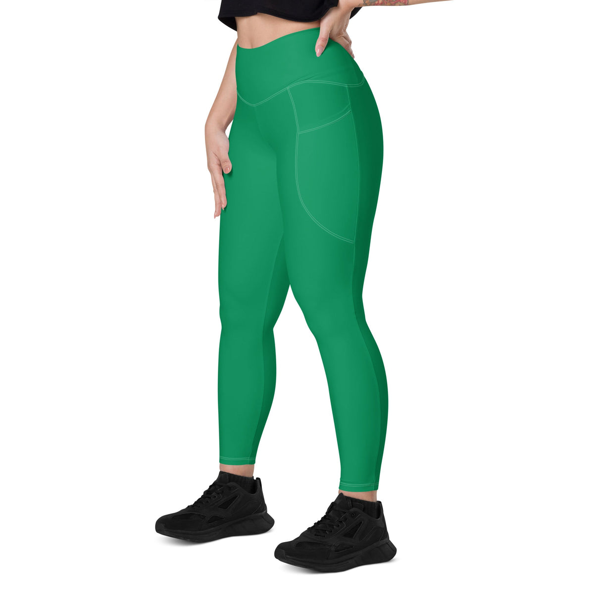 Grenada Green Leggings with pockets - Conscious Apparel Store