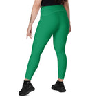 Grenada Green Leggings with pockets - Conscious Apparel Store