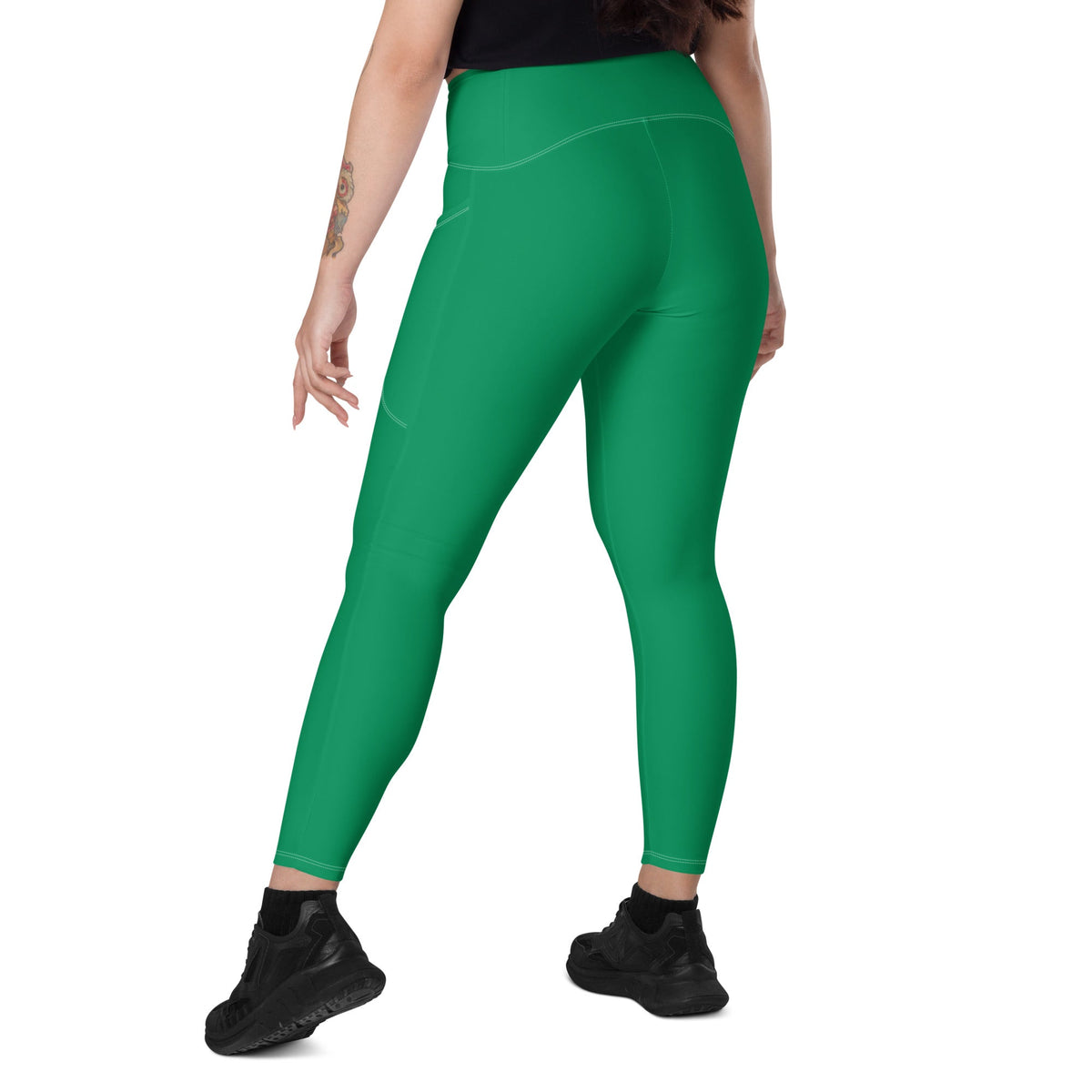 Grenada Green Leggings with pockets - Conscious Apparel Store