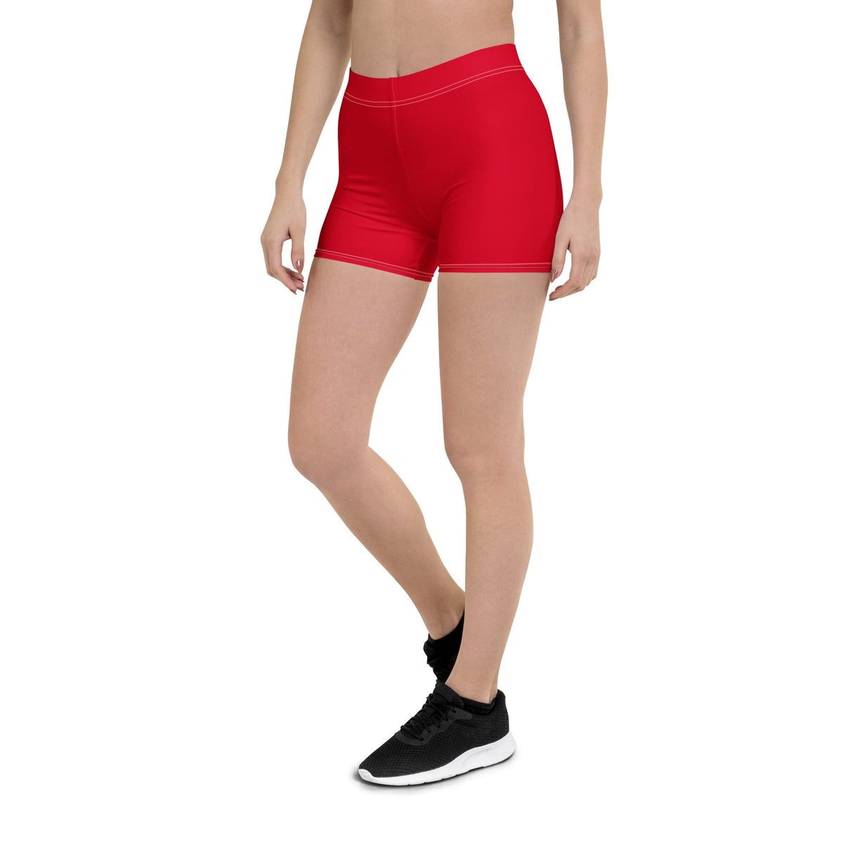 Grenada Red Leggings Shorts - Conscious Apparel Store