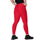 Grenada Red Leggings with pockets - Conscious Apparel Store