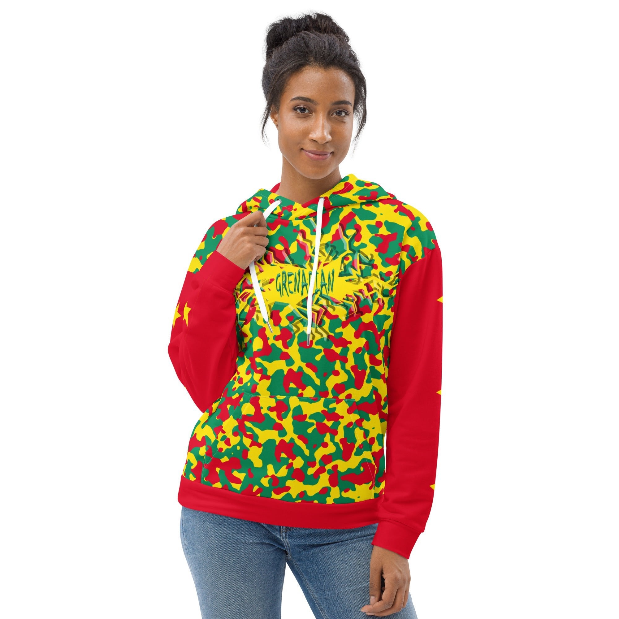 Grenadan Girl Camo Unisex Pullover Hoodie - Conscious Apparel Store