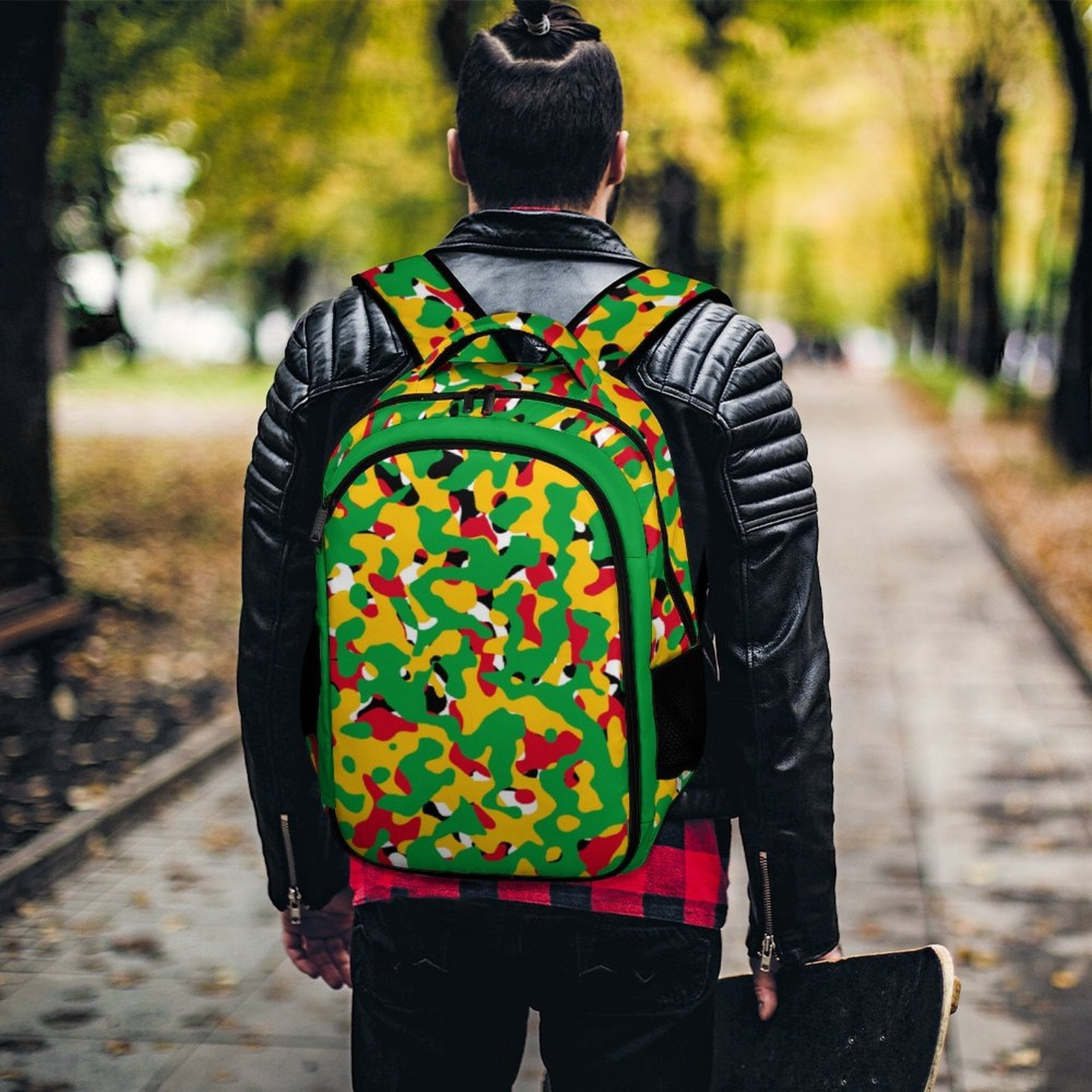 Guyana Flag Camo Casual Backpack - Conscious Apparel Store