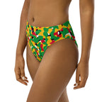 Guyana Flag Camo high-waisted bikini bottom - Conscious Apparel Store