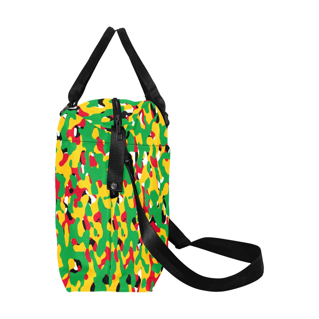 Guyana Flag Camo Large Capacity Duffle Bag - Conscious Apparel Store