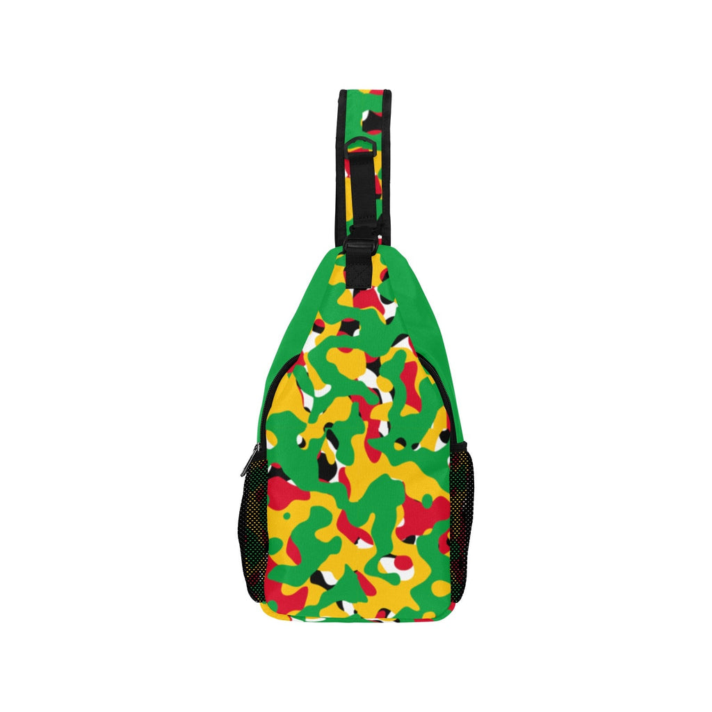 Guyana Flag Camo Men's Casual Chest Bag - Conscious Apparel Store