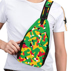 Guyana Flag Camo Men's Casual Chest Bag - Conscious Apparel Store