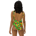Guyana Flag Camo One-Piece Swimsuit - Conscious Apparel Store