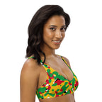 Guyana Flag Camo padded bikini top - Conscious Apparel Store