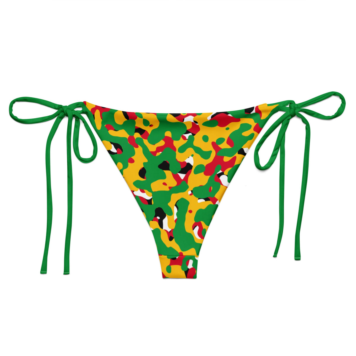 Guyana Flag Camo string bikini bottom - Conscious Apparel Store
