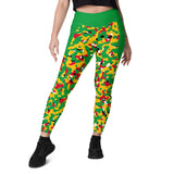Guyana Flag Camouflage Leggings with pockets - Conscious Apparel Store