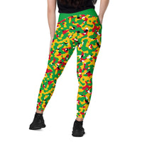 Guyana Flag Camouflage Leggings with pockets - Conscious Apparel Store