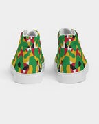 Guyana Flag Camouflage Men's Hightop Canvas Shoe - Conscious Apparel Store
