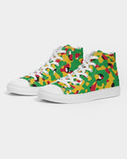 Guyana Flag Camouflage Men's Hightop Canvas Shoe - Conscious Apparel Store
