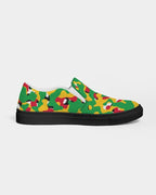 Guyana Flag Camouflage Men's Slip-On Canvas Shoe - Black - Conscious Apparel Store
