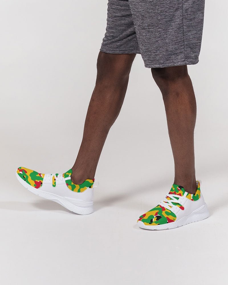 Guyana Flag Camouflage Men's Two - Tone Sneaker - Conscious Apparel Store