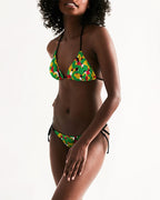 Guyana Flag Camouflage Triangle String Bikini - Conscious Apparel Store