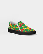 Guyana Flag Camouflage Women's Slip-On Canvas Shoe - Black - Conscious Apparel Store