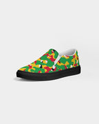 Guyana Flag Camouflage Women's Slip - On Canvas Shoe - Black - Conscious Apparel Store