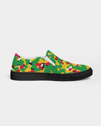 Guyana Flag Camouflage Women's Slip - On Canvas Shoe - Black - Conscious Apparel Store