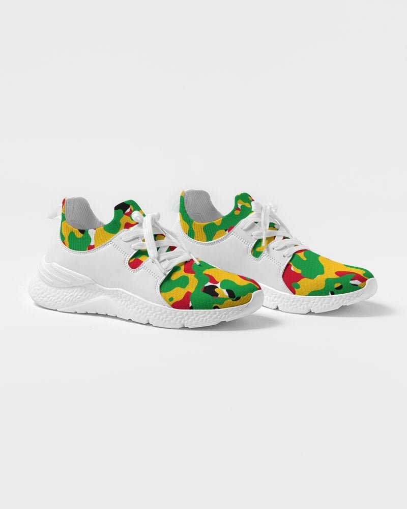 Guyana Flag Camouflage Women's Two-Tone Sneaker - Conscious Apparel Store