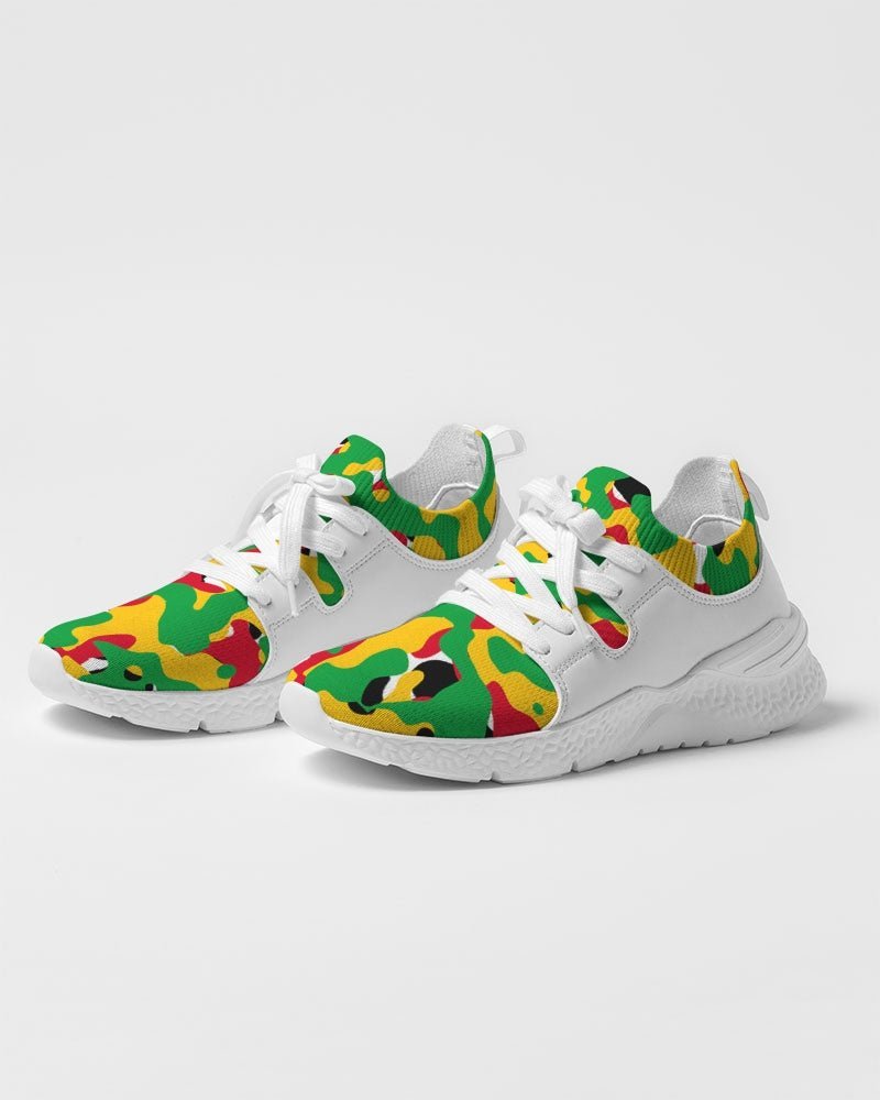 Guyana Flag Camouflage Women's Two-Tone Sneaker - Conscious Apparel Store